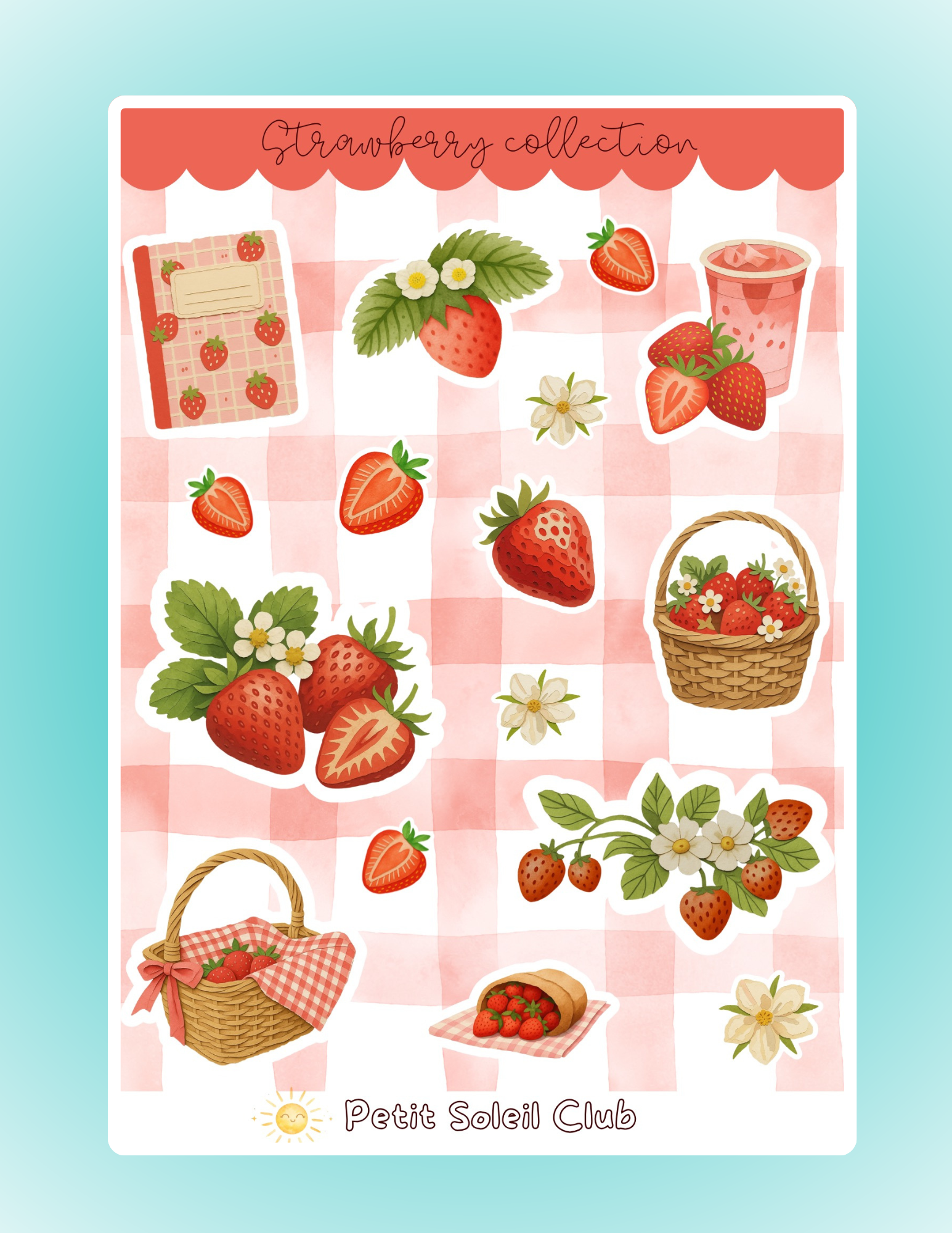 Strawberry Sticker Sheet 🍓