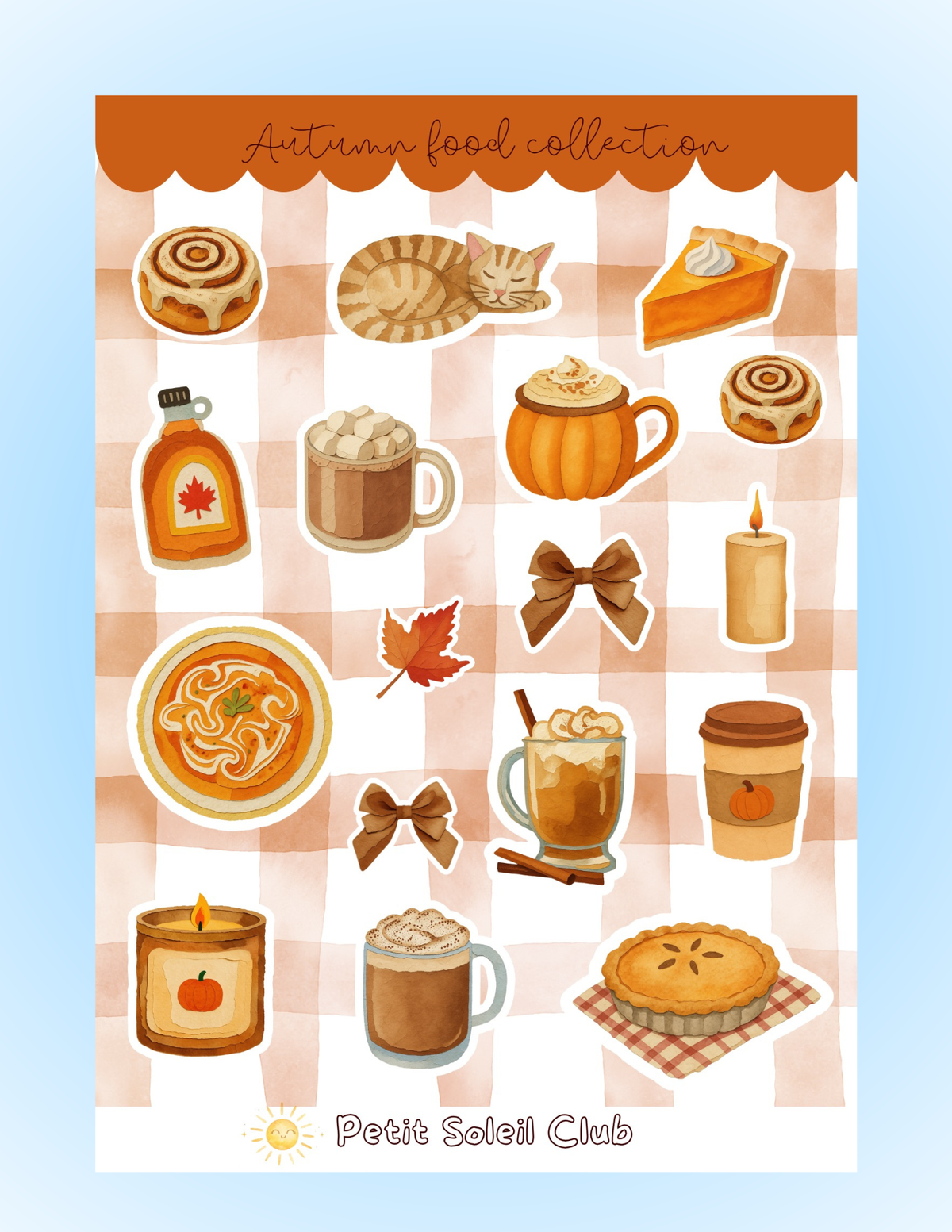 Autumn Food Sticker Sheet ☕️