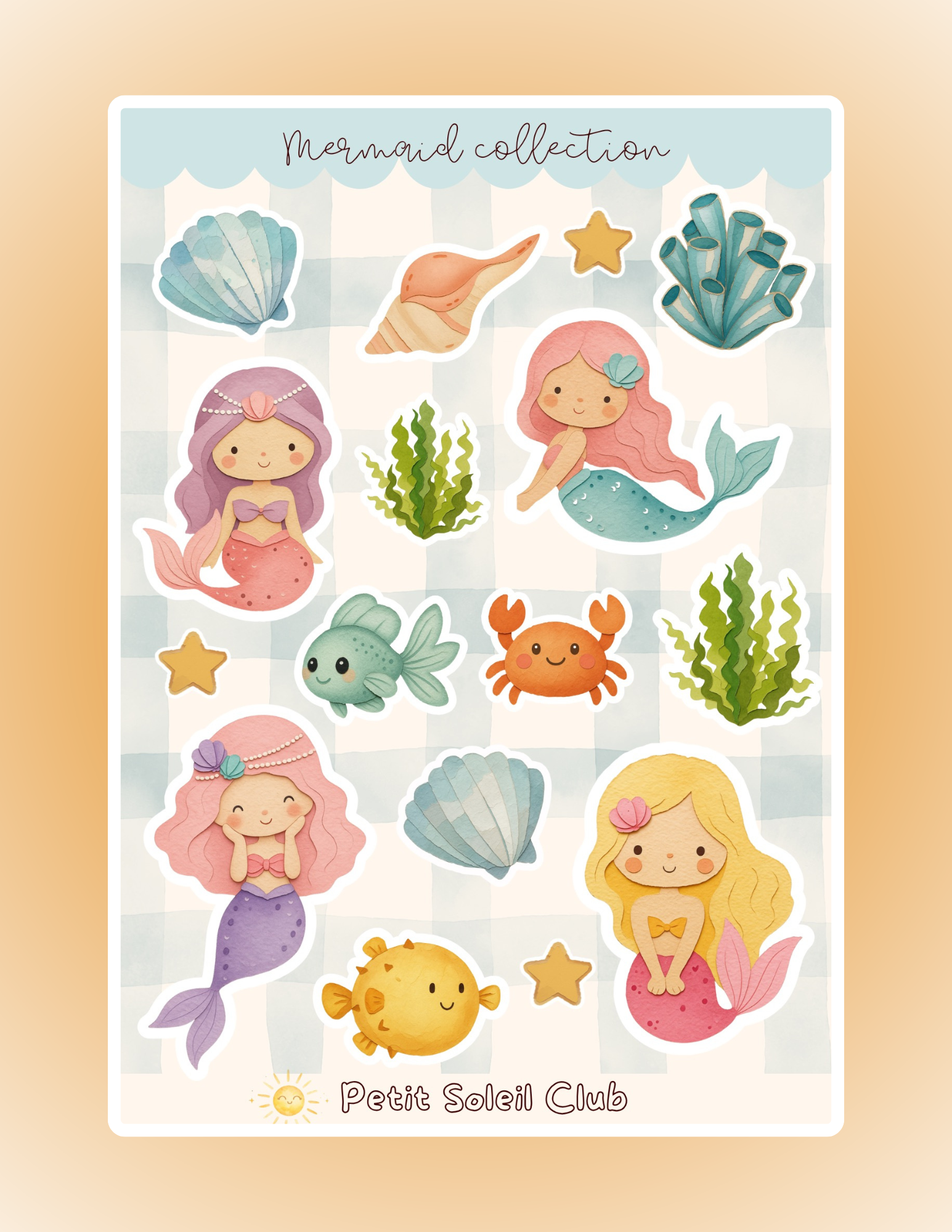 Mermaid Sticker sheet 🐚