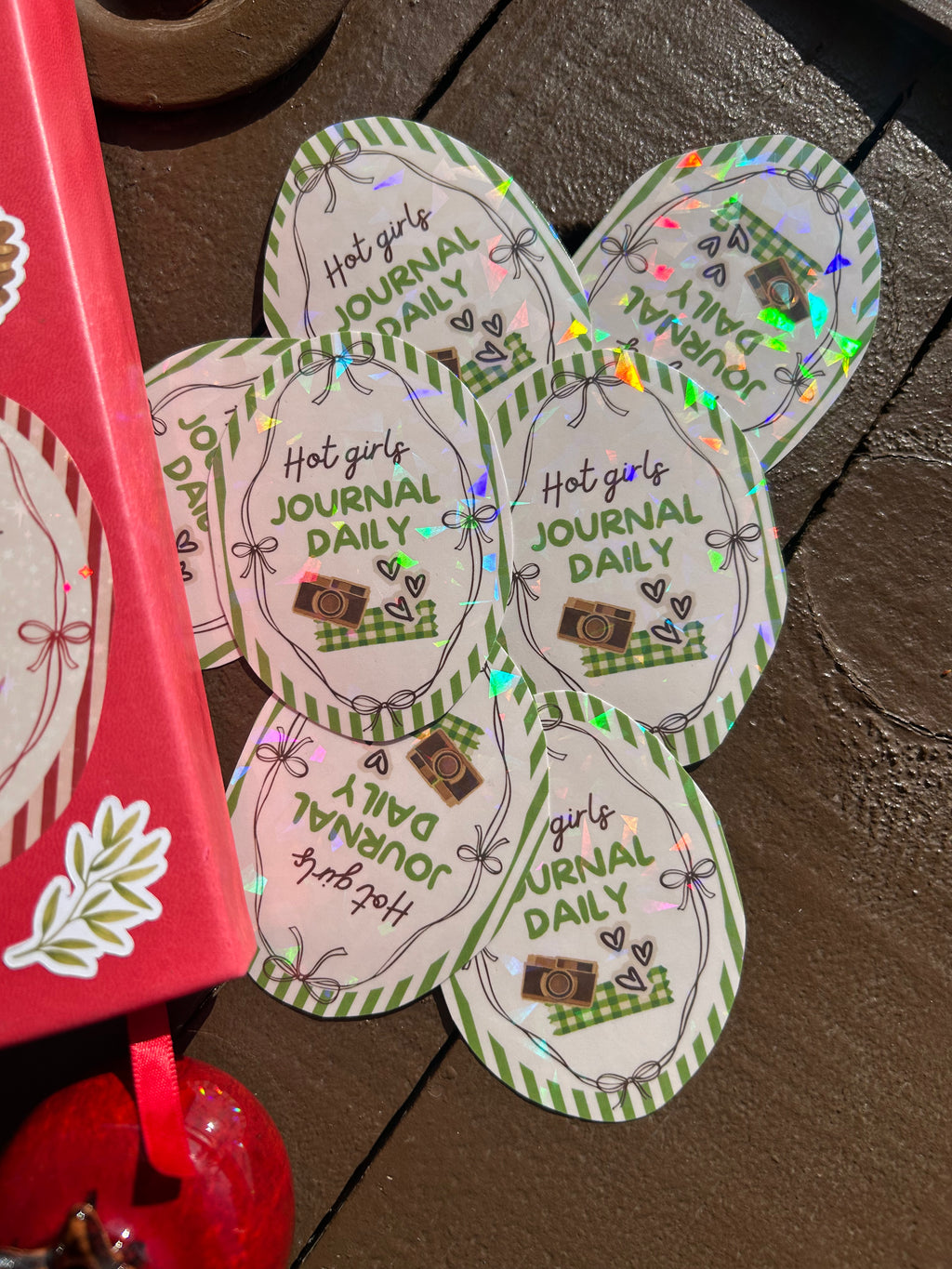 Hot Girls Journal Daily - holographic sticker