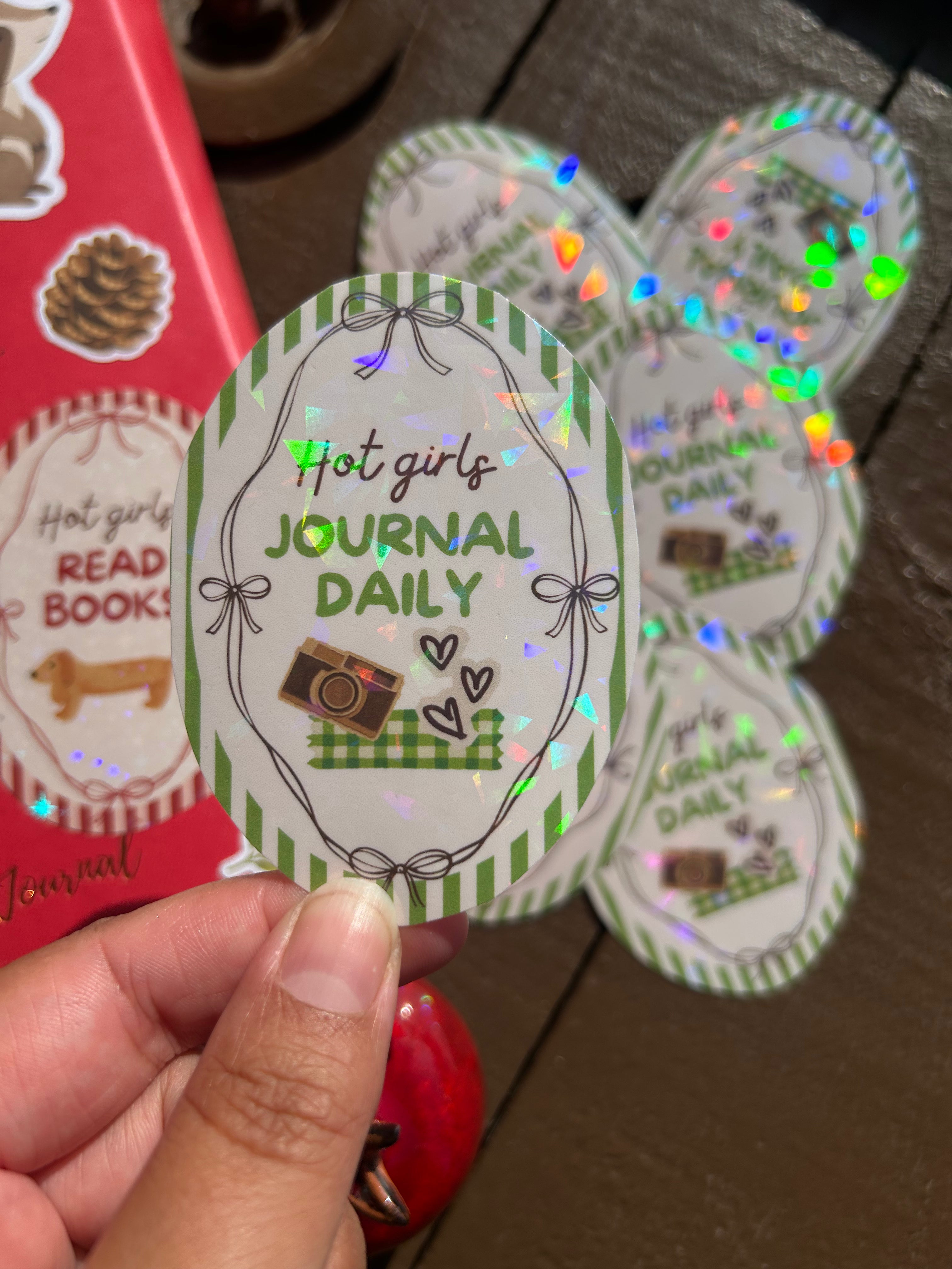 Hot Girls Journal Daily - holographic sticker