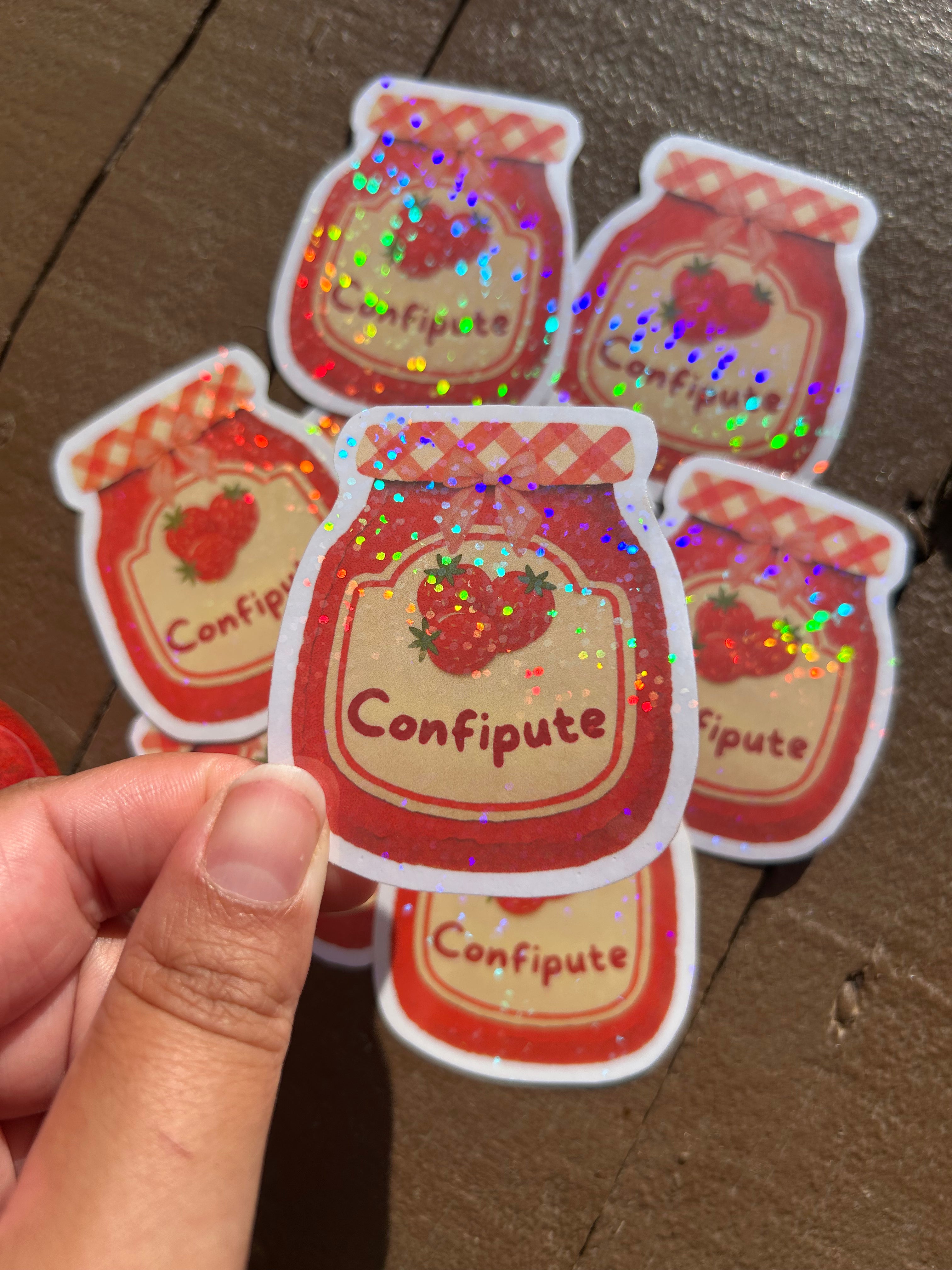 Sticker Holographique Confipute 🍓