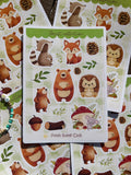 Forest Sticker sheet 🐻