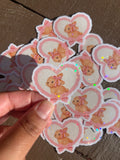 🐰 Sticker cute bunny – fini holographique ✨