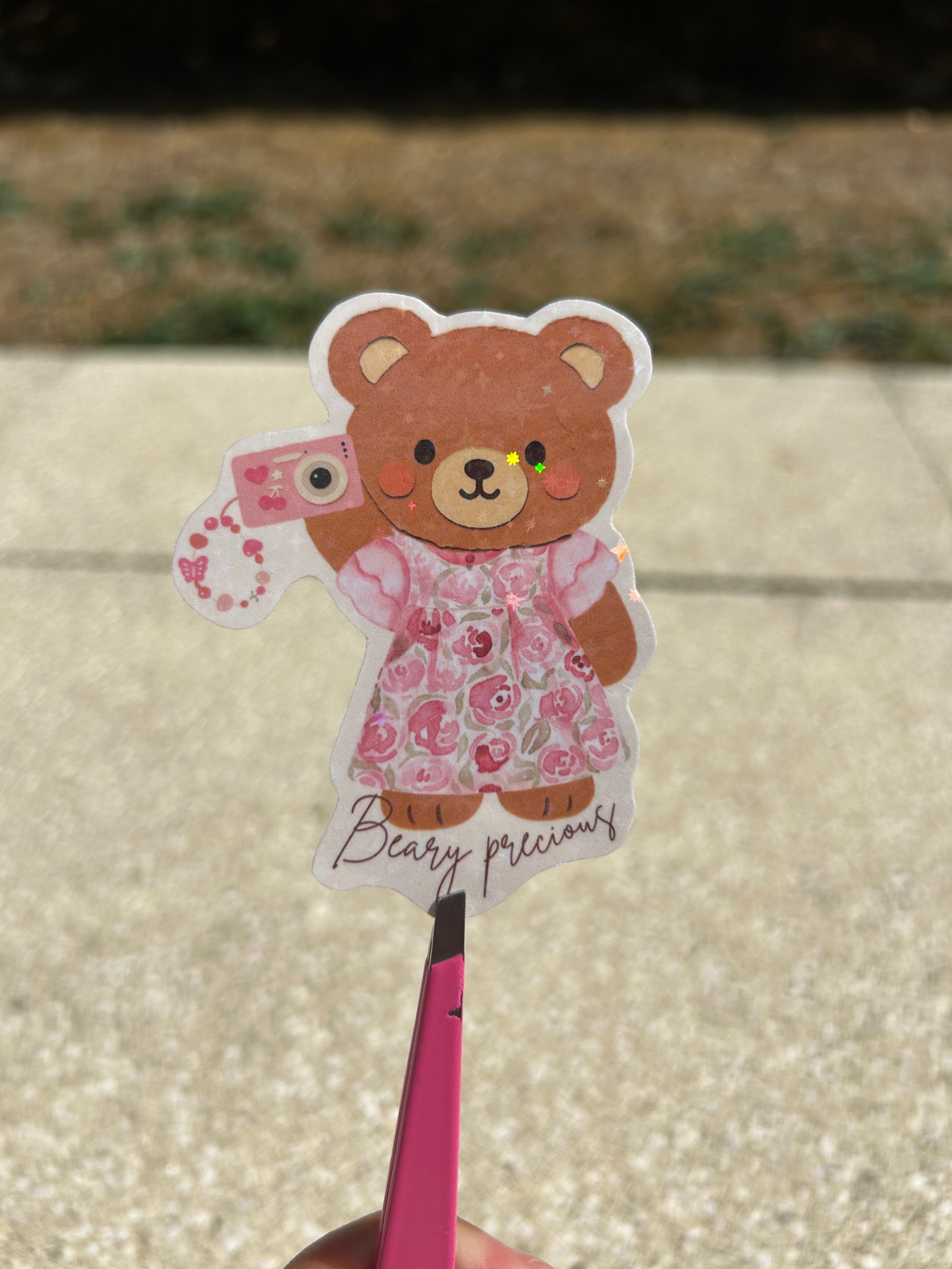🧸Beary Precious Sticker - fini holographique ✨