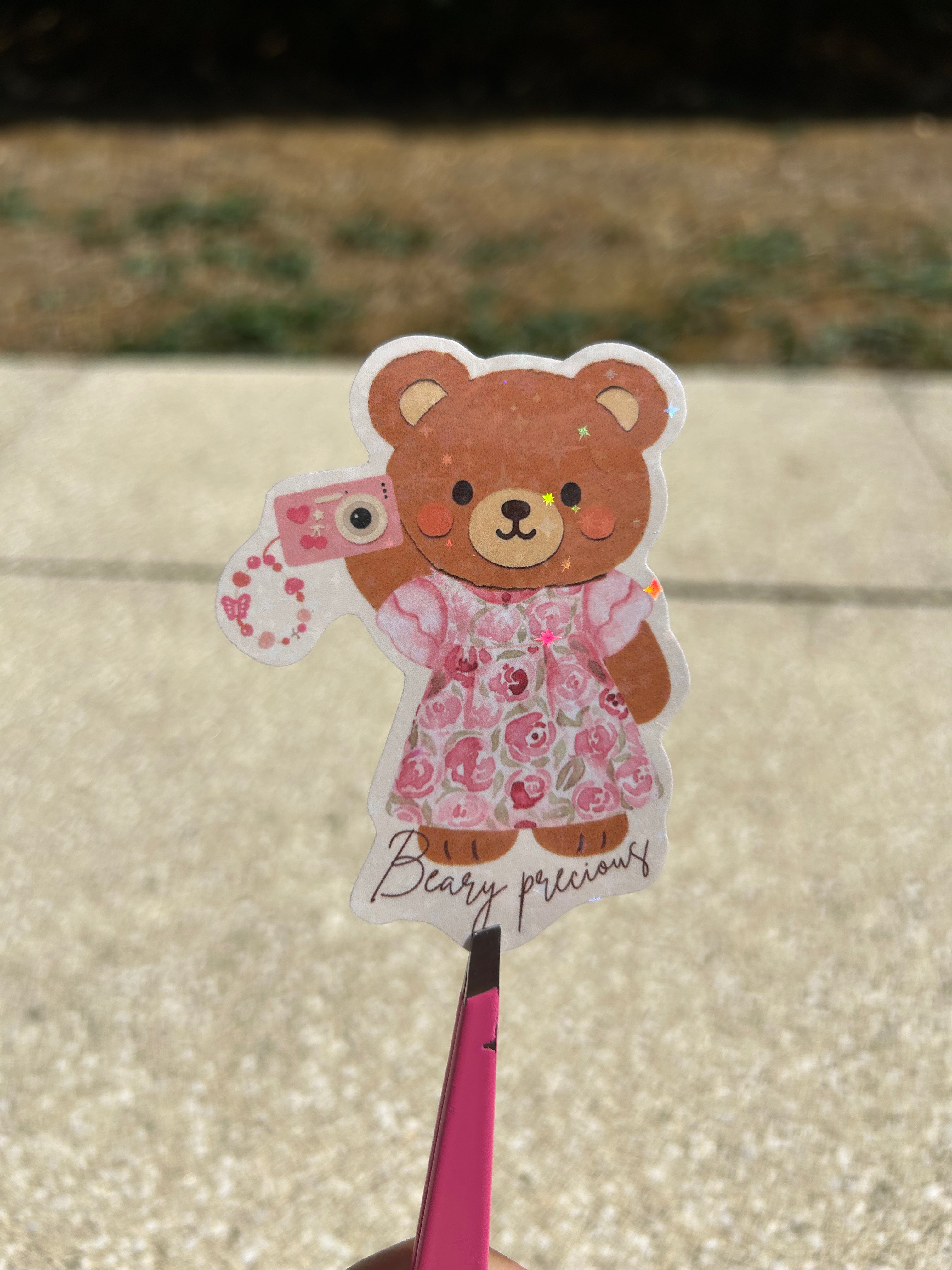 🧸Beary Precious Sticker - fini holographique ✨