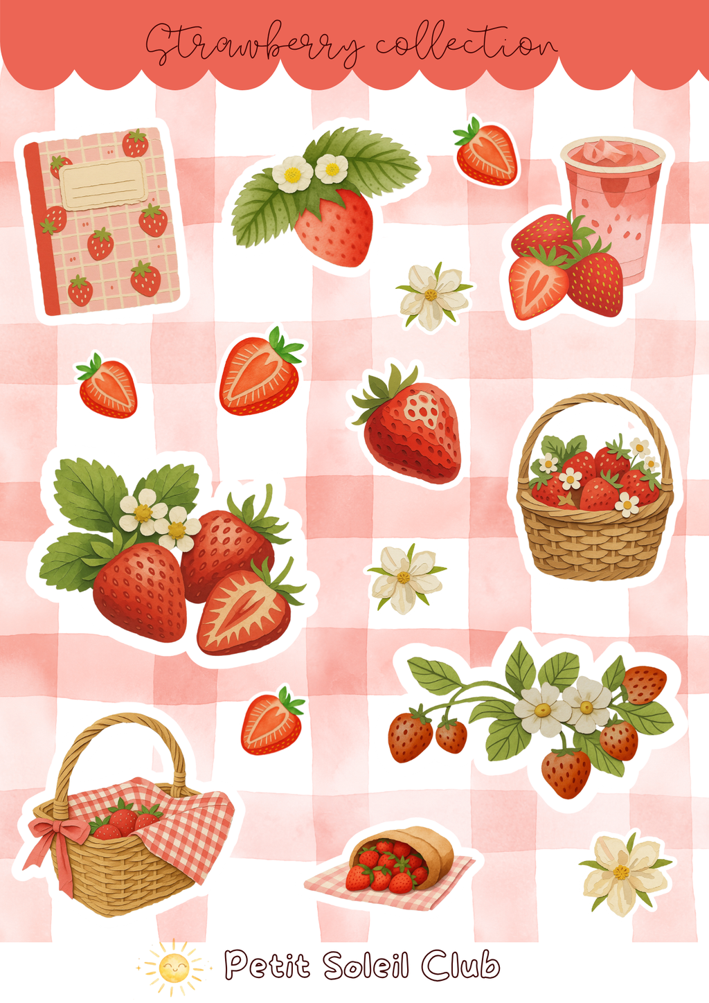 Strawberry Sticker Sheet 🍓