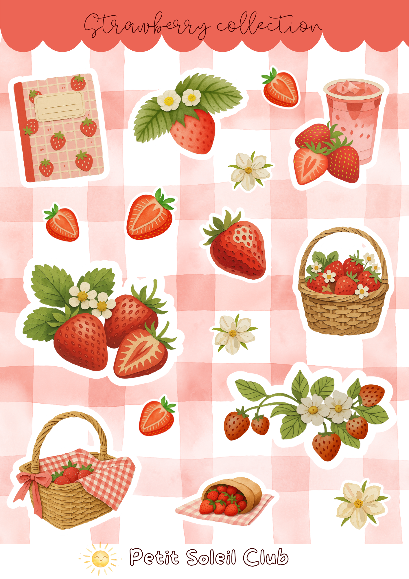 Strawberry Sticker Sheet 🍓