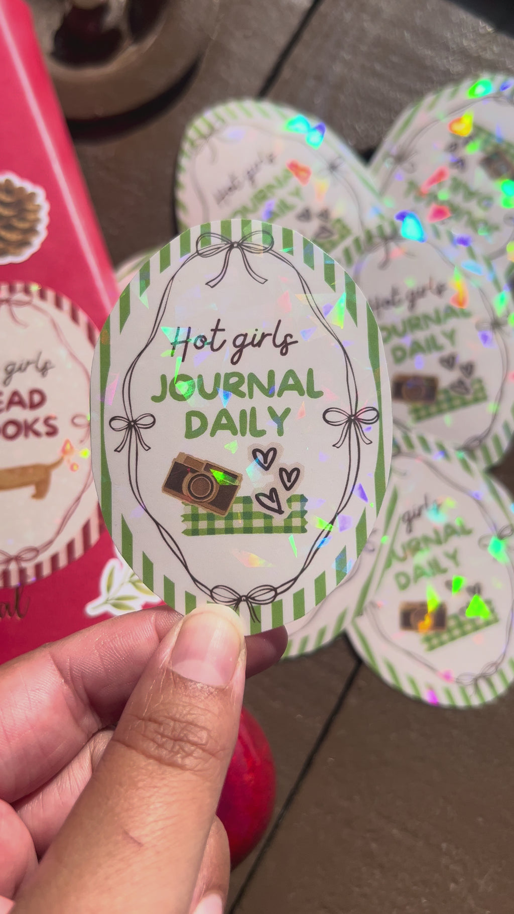 Hot Girls Journal Daily - holographic sticker