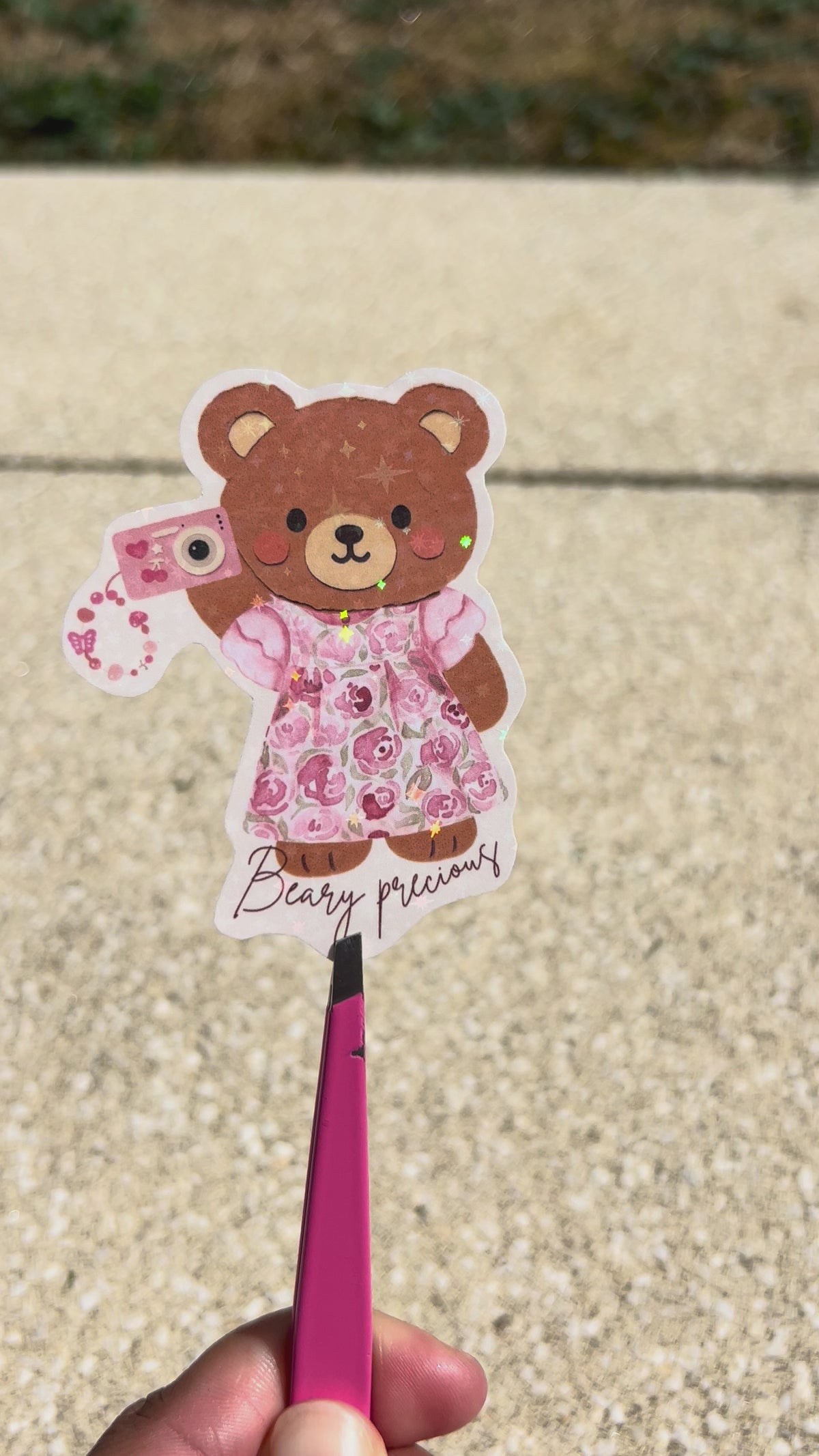 🧸Beary Precious Sticker - fini holographique ✨