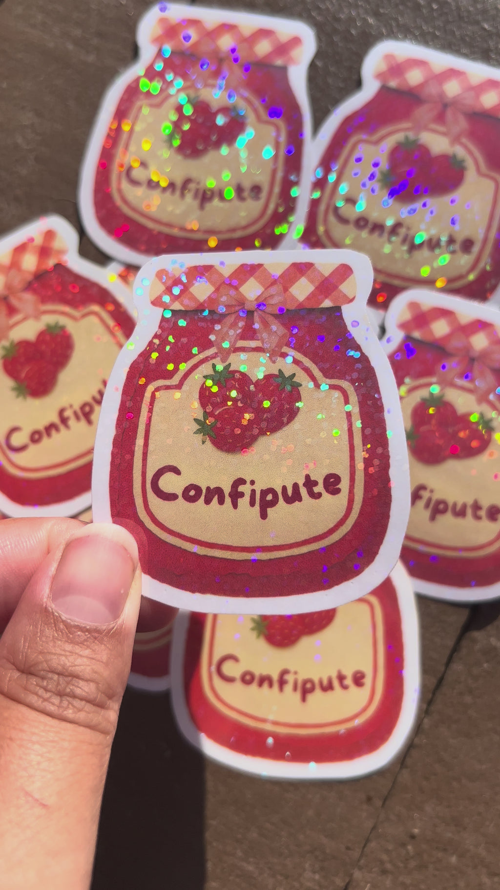 Sticker Holographique Confipute 🍓