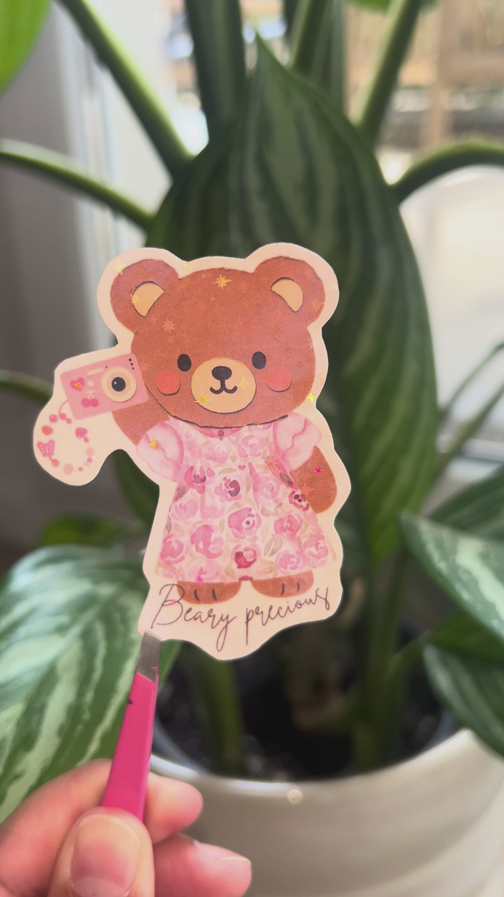 🧸Beary Precious Sticker - fini holographique ✨